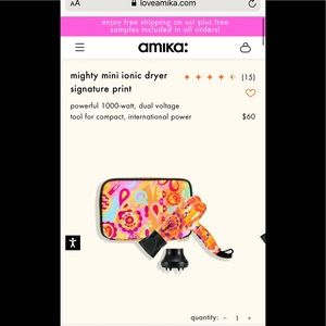 Amica mini iconic drier with travel bag